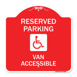 Reserved Parking Van Accessible with Symbol