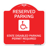 Reserved Parking State Disabled Parking Permit Required (Handicapped Symbol)