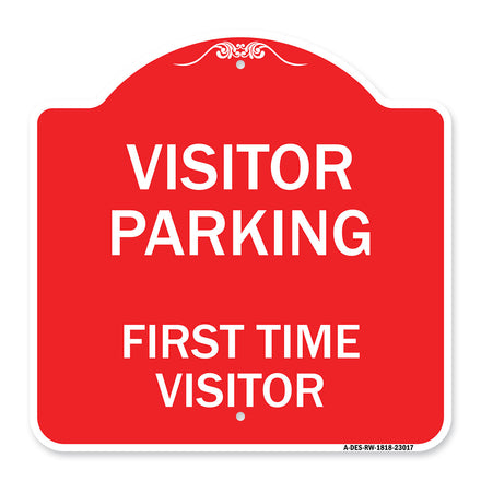 Reserved Parking Sign Visitor Parking First Time Visitor