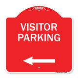 Reserved Parking Sign Visitor Parking (Arrow Pointing Left)