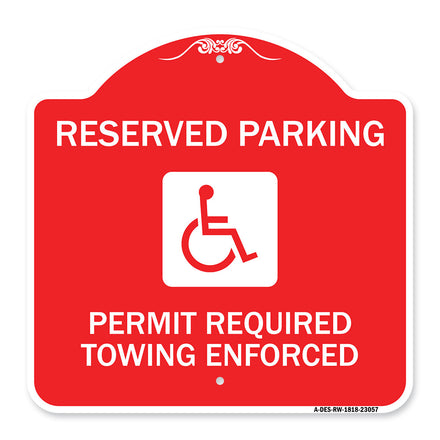 Reserved Parking Permit Required Towing Enforced (With Graphic)