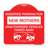 Reserved Parking for New Mothers Unauthorized Vehicles Towed Away (With Tow Away Graphic)