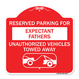 Reserved Parking for Expectant Fathers Unauthorized Vehicles Towed Away (With Tow Away Graphic)