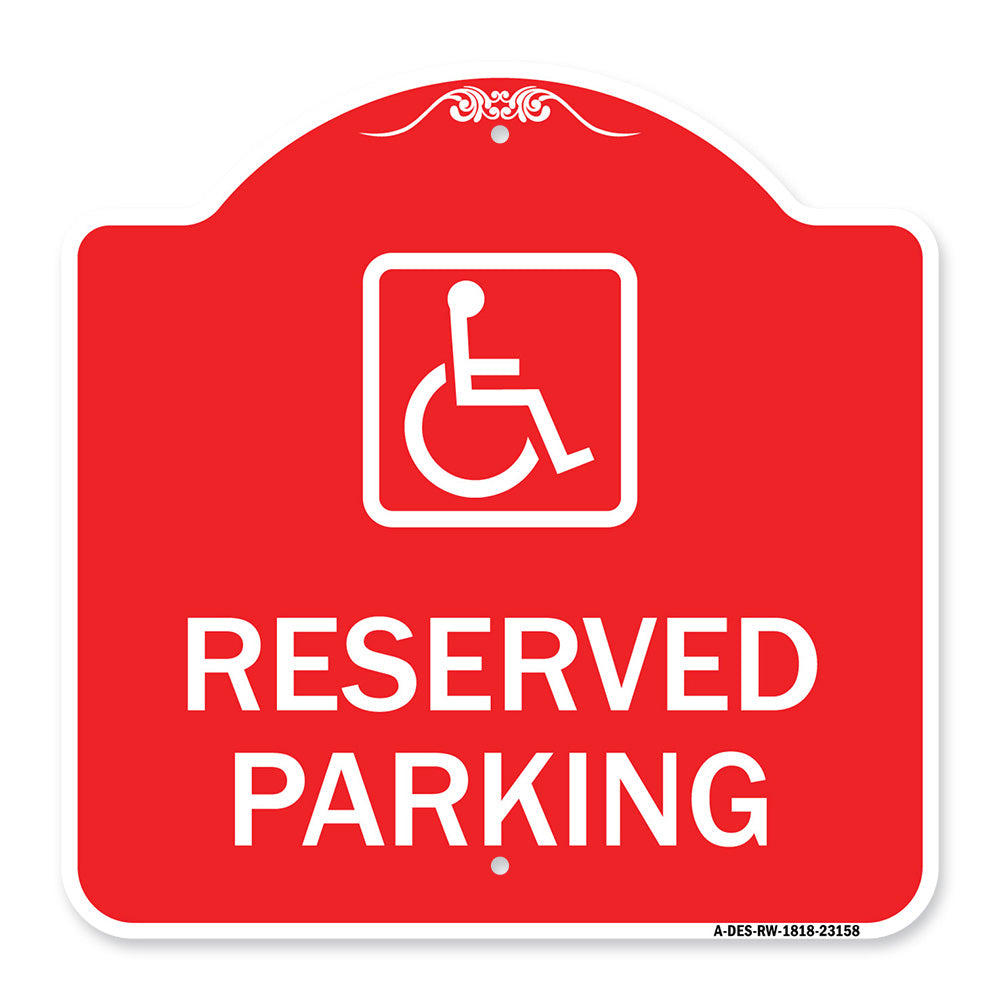 Reserved Parking (Handicapped Symbol) (Blue)