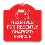 Reserved for Recently Charged Vehicle with Graphic