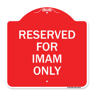 Reserved for Imam Only