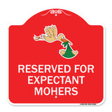 Reserved for Expectant Mothers (With Stork & Baby Graphic)
