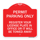 Register Your License Plate in Office or It Will Be Towed Away