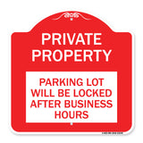 Private Property Parking Lot Will Be Locked After Business Hours