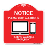 Please Lock All Doors Remove Valuables from Sight