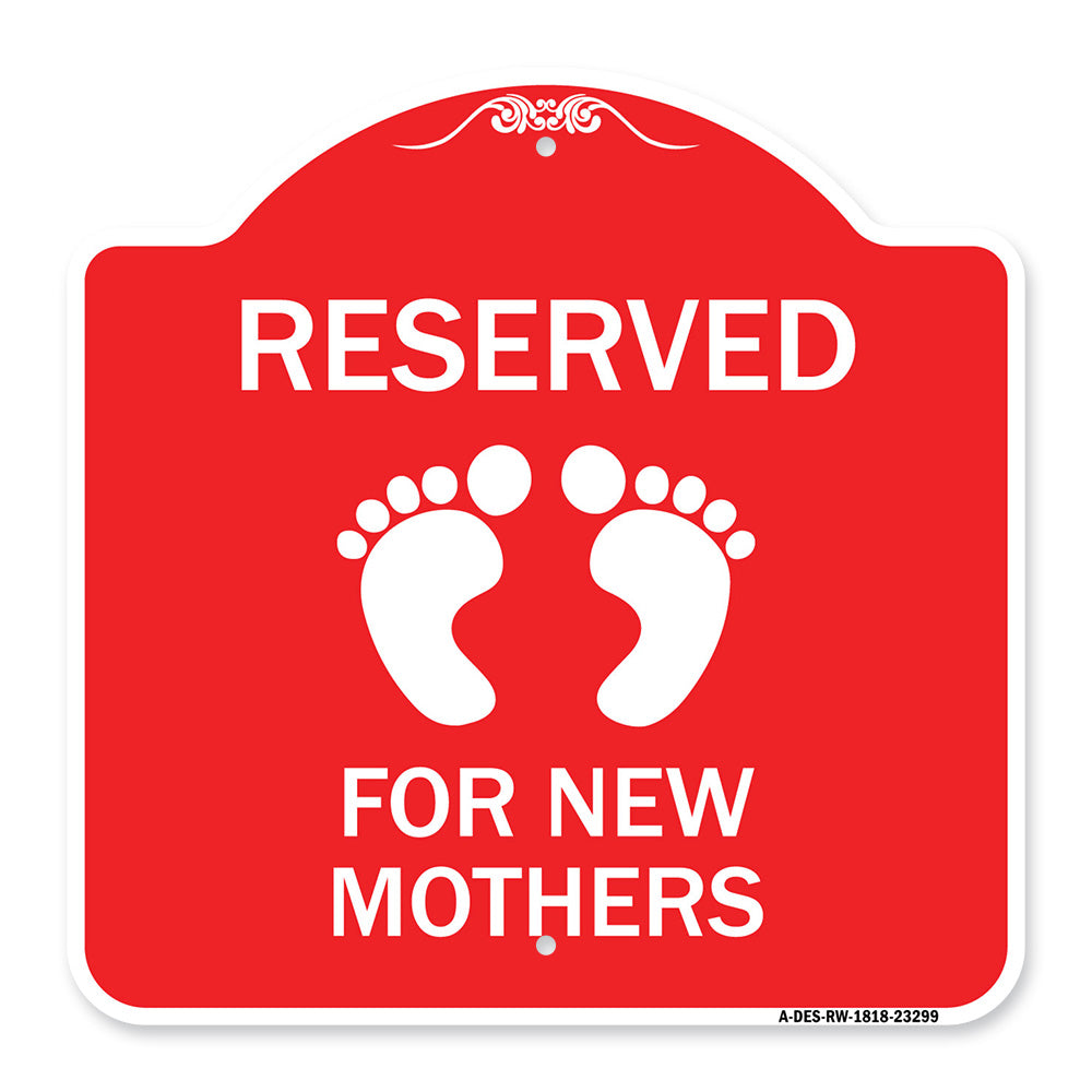 Pink Reserved Parking for New Mothers