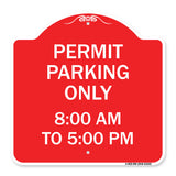 Permit Parking Only 8-00 Am to 5-00 Pm