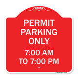 Permit Parking Only 7-00 Am to 7-00 Pm