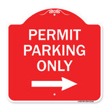 Permit Parking Only (With Right Arrow)