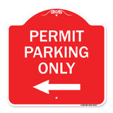 Permit Parking Only (With Left Arrow)