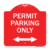 Permit Parking Only (Bidirectional Arrow)