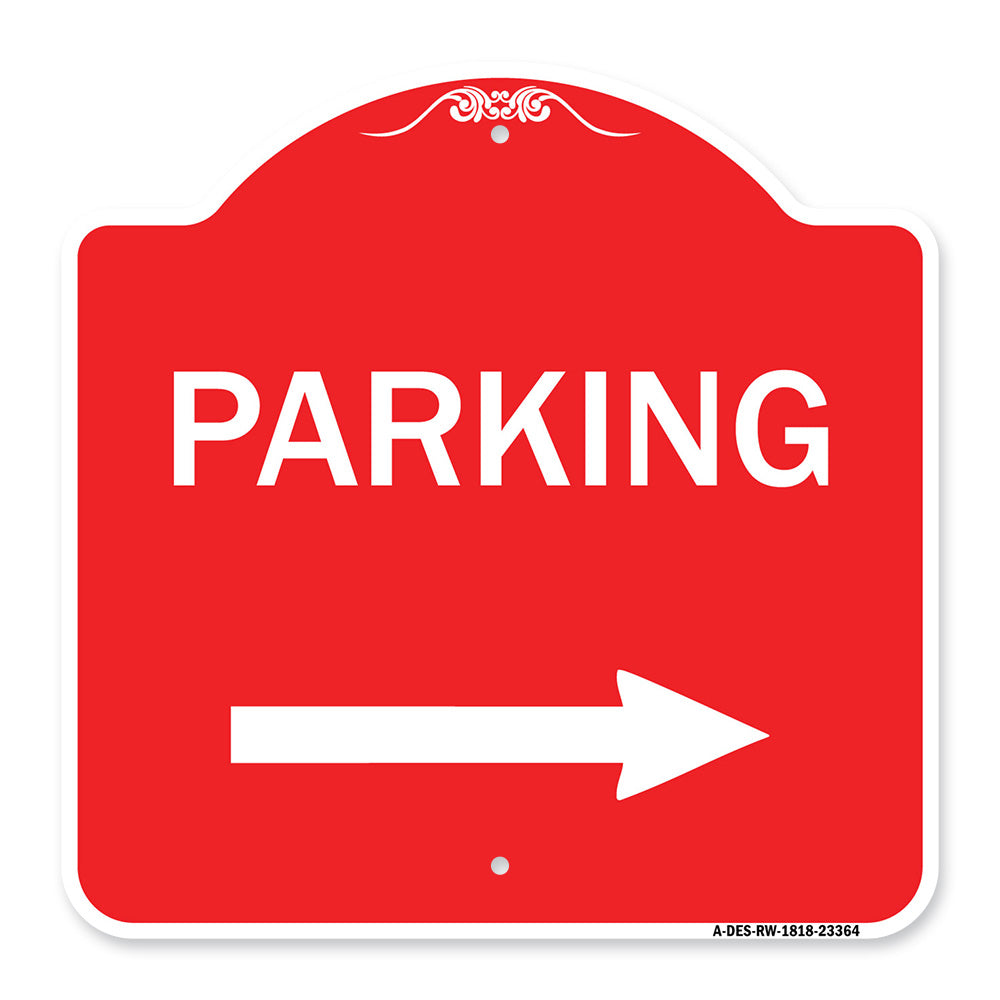 Parking Sign (Right Arrow)