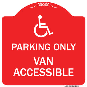 Parking Only Van Accessible (With Graphic)