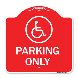Parking Only (With New Access Symbol)