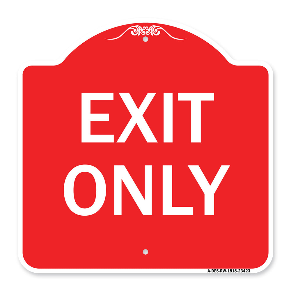 Parking Lot Sign Exit Only