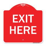 Parking Lot Sign Exit Here