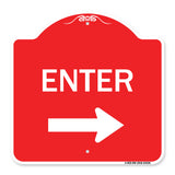 Parking Lot Sign Enter Sign (Right Arrow)