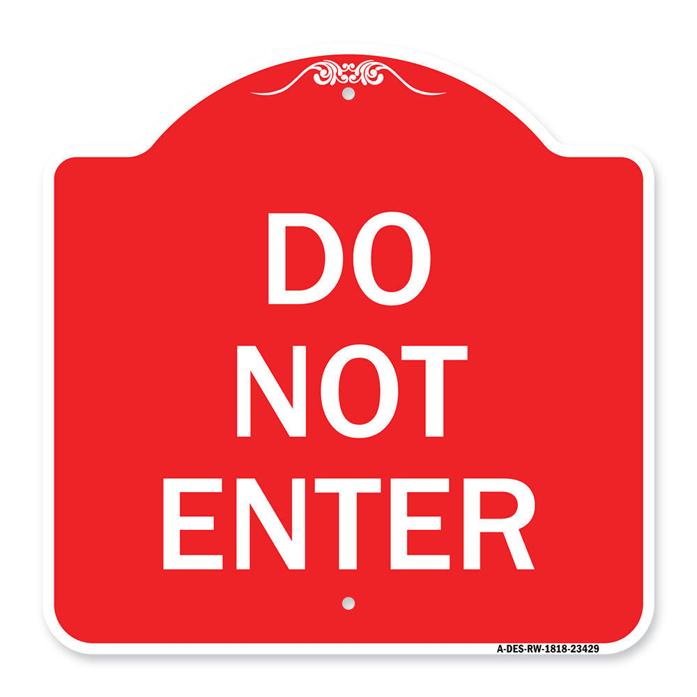 Parking Lot Sign Do Not Enter