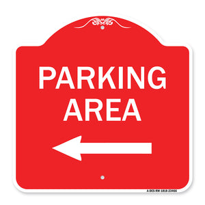 Parking Area with Left Arrow