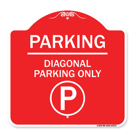 Parking - Diagonal Parking Only (With Parking Symbol)