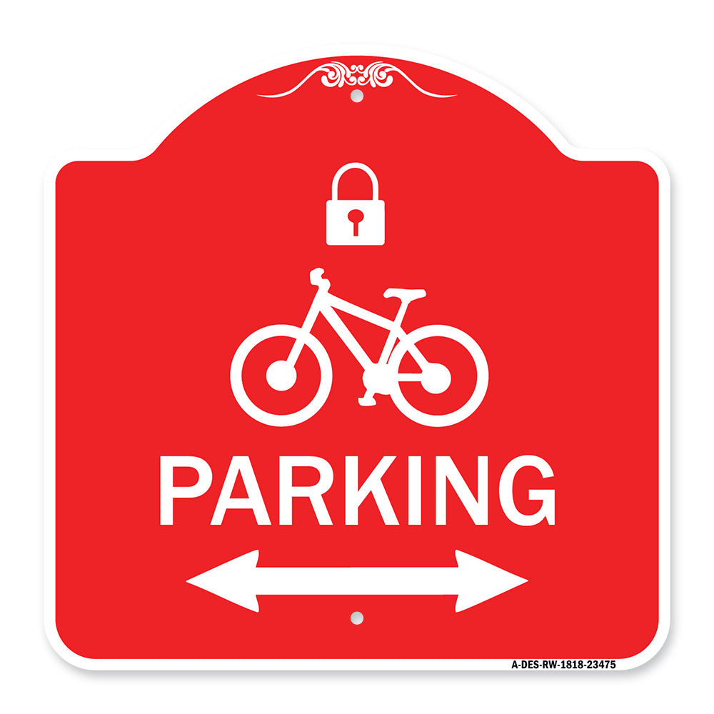 Parking (With Lock Cycle & Bidirectional Arrow Symbol)