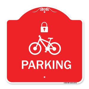 Parking (With Cycle and Lock Symbol)