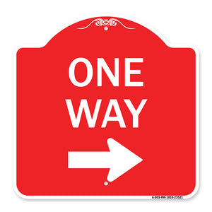 One Way Sign (Right Arrow)