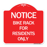 Notice Sign Bike Rack for Residents Only