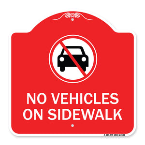 No Vehicles on Sidewalk