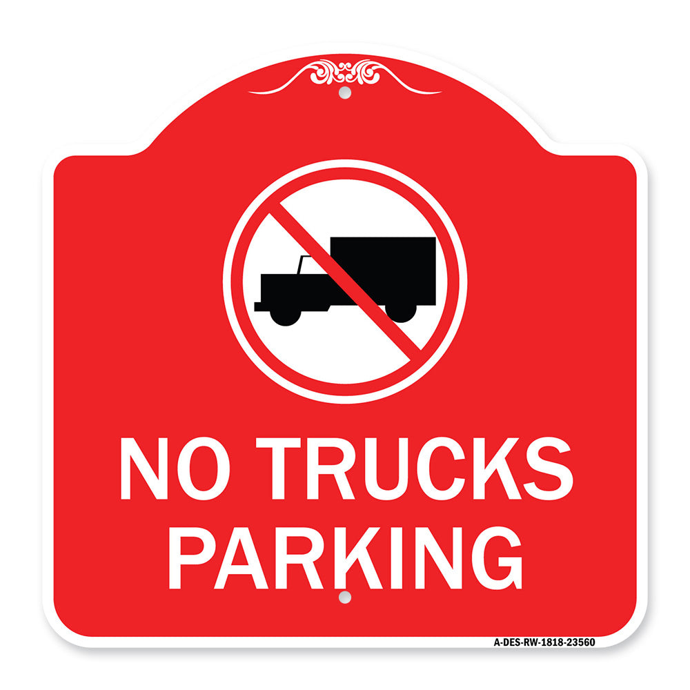 No Truck Sign No Truck Parking (With Symbol)