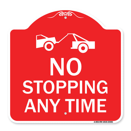 No Stopping Anytime with Tow Away Graphic