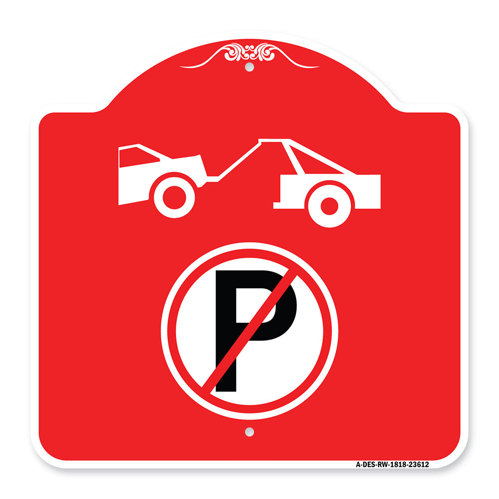 No Parking Tow Away Zone Symbol