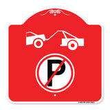 No Parking Tow Away Zone Symbol
