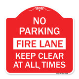 No Parking Fire Lane Keep Clear at All Times