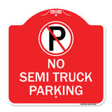 No Parking Sign No Semi Truck Parking with Symbol