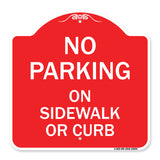 No Parking on Sidewalk or Curb