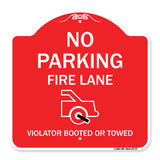No Parking Fire Lane (With Graphic) Violators Booted or Towed