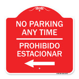 No Parking Anytime Prohibido Estacionar (With Left Arrow)