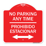 No Parking Anytime Prohibido Estacionar (With Bidirectional Arrow)
