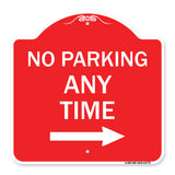No Parking Anytime with Right Arrow