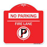 No Parking - Fire Lane (With No Parking Symbol)