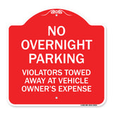 No Overnight Parking Violators Towed Away at Vehicle Owner's Expense