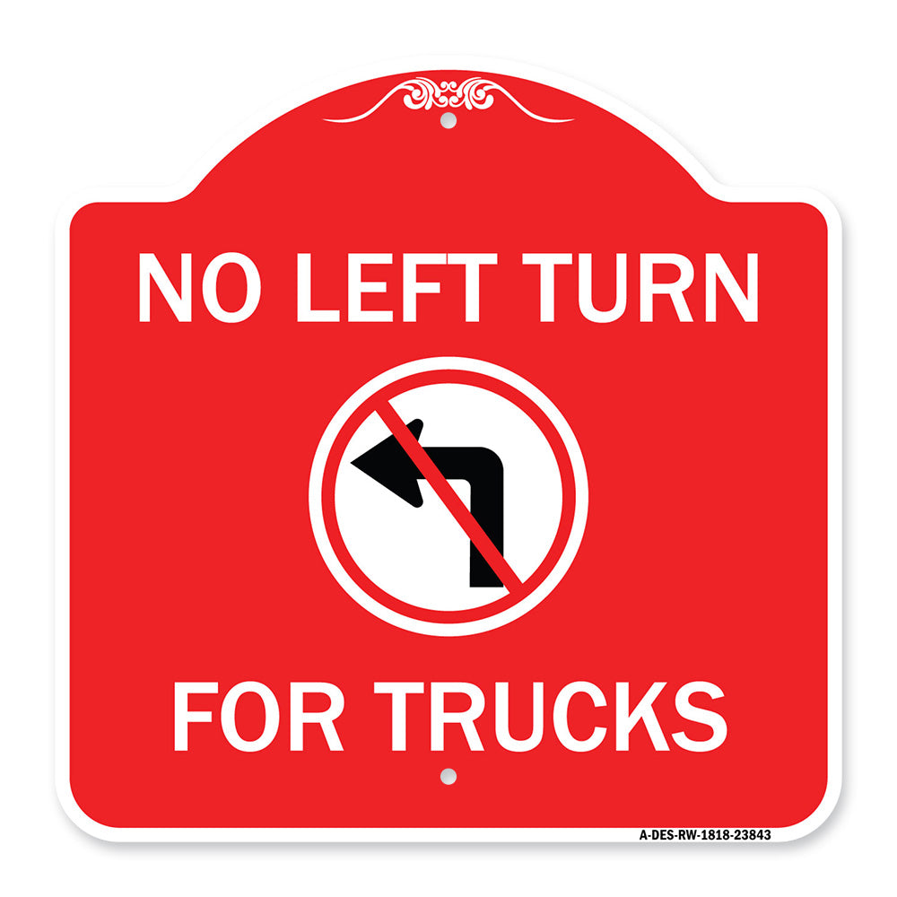 No Left Turn for Trucks with Graphic