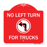 No Left Turn for Trucks with Graphic
