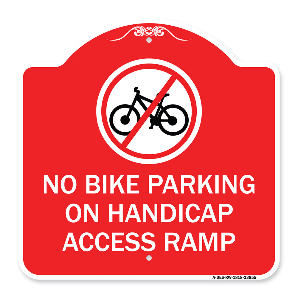 No Bike Parking on Handicap Access Ramp
